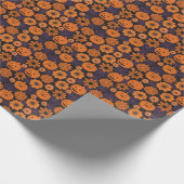 Blumen-Halloween Geschenkpapier (Ecke)