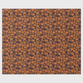 Blumen-Halloween Geschenkpapier