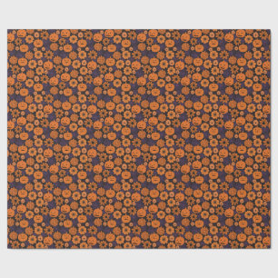 Blumen-Halloween Geschenkpapier
