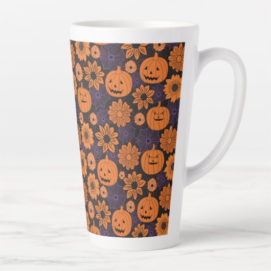 Blumen-Halloween Milchtasse (Rechts)