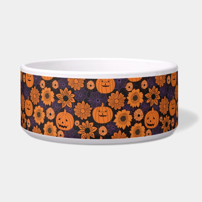 Blumen-Halloween Napf (Vorderseite)