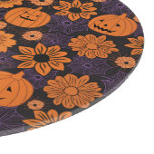 Blumen-Halloween Schneidebrett (Ecke)