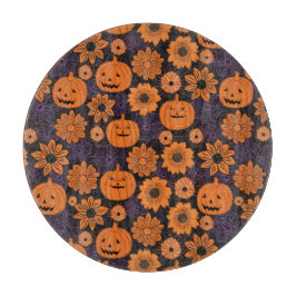 Blumen-Halloween Schneidebrett