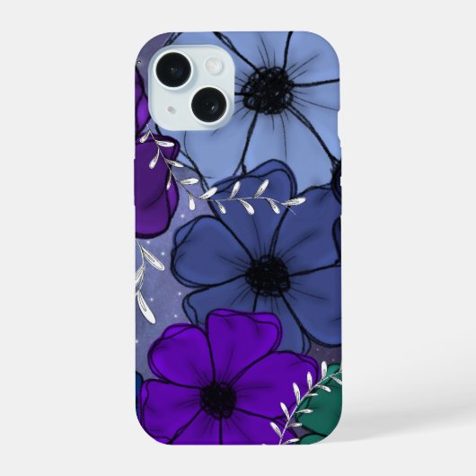 Blumen-Handyhülle iPhone 15 Hülle (Rückseite)