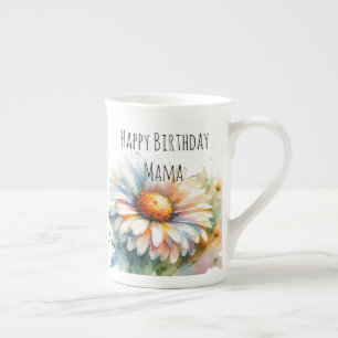 Blumen Happy Birthday Mama Personalisieren Porzellantasse