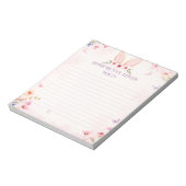 Blumen-Hasen-Notizblock Notizblock (Rotiert)