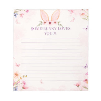 Blumen-Hasen-Notizblock Notizblock