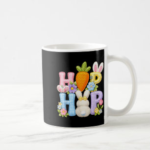 Blumen-Hasen-Patchwork-Oster-Tag-Hip-Hop-Frühling Kaffeetasse