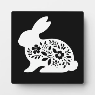 Blumen-Hasen-Schablonen-Tasse – Süße Hase-Kaffee Fotoplatte