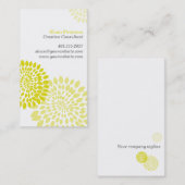 Blumen-Hauch-Grün-Geschäfts-Karte Visitenkarte (Vorne/Hinten)