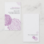 Blumen-Hauch-lila Geschäfts-Karte Visitenkarte (Vorne/Hinten)
