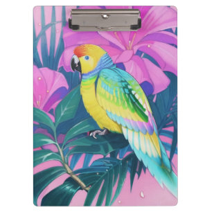 Blumen/Hawaiian/Tropisch/Papagei  Klemmbrett