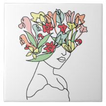 Blumen Head Tile Belle