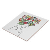 Blumen Head Tile Belle Fliese (Seite)