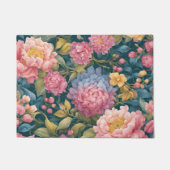 Blumen Helle Farbige Blumen Fußmatte (Vorderseite)