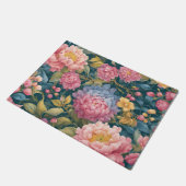 Blumen Helle Farbige Blumen Fußmatte (Schrägansicht)