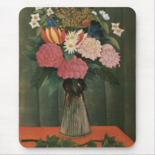 Blumen Henri Rousseaus in einem Vase (1909) Mousepad