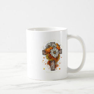 Blumen Herbst Herbst Kürbis Christlich Dank sagen Kaffeetasse