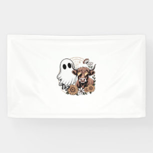 Blumen-Herbst-Hochlandkuh-Geist Banner