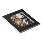 Blumen Herbst Skelett Boho Halloween Notizblock (angewinkelt)