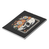 Blumen Herbst Skelett Boho Halloween Notizblock (Rotiert)