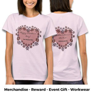 Blumen Herz Frohen Muttertag Firma Hashtag T-Shirt