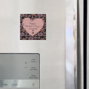 Blumen Herz Frohen Muttertag Logo Social Magnet