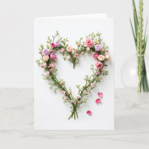 Blumen-Herz-Grußkarte zum Aufblühen Karte