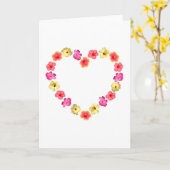 Blumen-Herz Karte (Gelbe Blume)