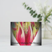 Blumen-Herz-Kunstposter Postkarte (Stehend Vorderseite)