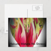 Blumen-Herz-Kunstposter Postkarte (Vorne/Hinten)