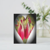 Blumen-Herz-Kunstposter Postkarte (Stehend Vorderseite)