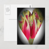 Blumen-Herz-Kunstposter Postkarte (Vorne/Hinten)