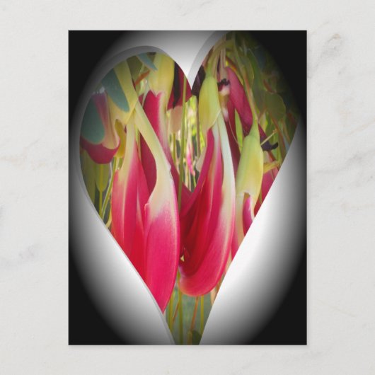 Blumen-Herz-Kunstposter Postkarte (Vorderseite)
