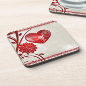 Blumen-Herz Untersetzer (Linke Seite)