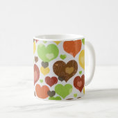 Blumen-Herzen-Muster Rosa Kaffeetasse (VorderseiteRechts)