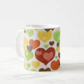 Blumen-Herzen-Muster Rosa Kaffeetasse (Vorderseite Links)