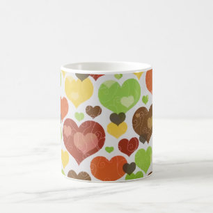 Blumen-Herzen-Muster Rosa Kaffeetasse