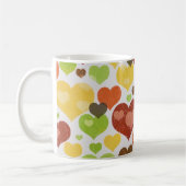 Blumen-Herzen-Muster Rosa Kaffeetasse (Links)