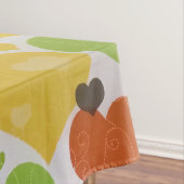 Blumen-Herzen-Muster Rosa Tischdecke (Beispiel)