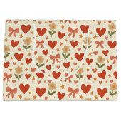 Blumen Herzen & Süße Schleifen - Große Geschenktüt Geschenktüte (Vorderseite)