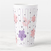 Blumen-Himmel-Sterne-Latte-Mug Milchtasse (Vorderseite)