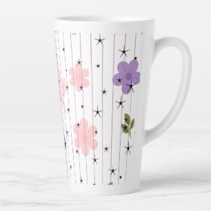 Blumen-Himmel-Sterne-Latte-Mug  Milchtasse