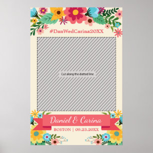 Blumen Hochzeit Foto Rahmen Requisiten Poster