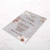 Blumen-Hochzeit in Echtfolie Folieneinladung (Gedreht)