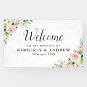 Blumen-Hochzeit in Rosa Banner (Horizontal)