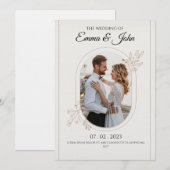 Blumen-Hochzeitseinladung Einladung (Vorne/Hinten)