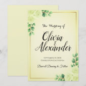 Blumen-Hochzeitseinladung Vorlage | Bearbeitbarer  (Vorne/Hinten)