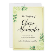 Blumen-Hochzeitseinladungsvorlage | Bearbeitbarer 