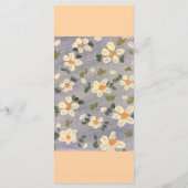 Blumen-Hochzeitsmenü oder Brautparty-Menü Menükarte (Rückseite)